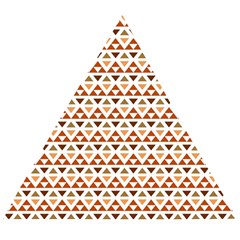 Geometric Tribal Pattern Design Wooden Puzzle Triangle by Maspions