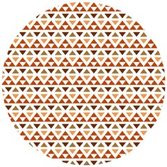 Geometric Tribal Pattern Design Wooden Puzzle Round by Maspions