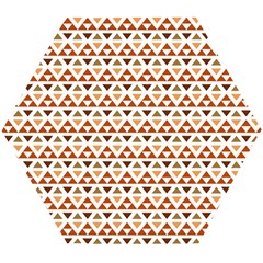 Geometric Tribal Pattern Design Wooden Puzzle Hexagon by Maspions