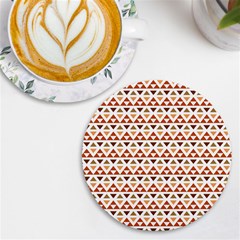 Geometric Tribal Pattern Design Uv Print Round Tile Coaster by Maspions