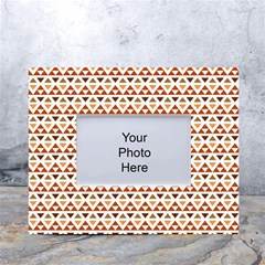 Geometric Tribal Pattern Design White Tabletop Photo Frame 4 x6  by Maspions