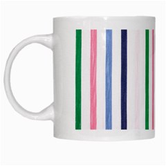 Stripes Pattern Abstract Retro Vintage White Mug