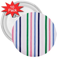 Stripes Pattern Abstract Retro Vintage 3  Buttons (10 Pack) 