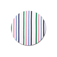 Stripes Pattern Abstract Retro Vintage Magnet 3  (round)