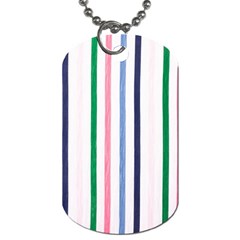 Stripes Pattern Abstract Retro Vintage Dog Tag (two Sides)