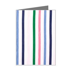 Stripes Pattern Abstract Retro Vintage Mini Greeting Card