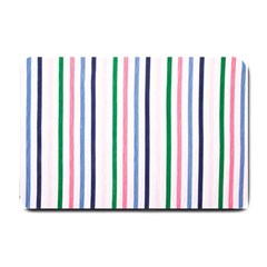 Stripes Pattern Abstract Retro Vintage Small Doormat by Maspions