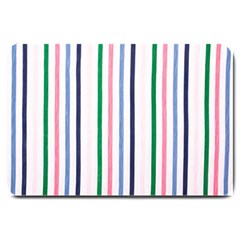 Stripes Pattern Abstract Retro Vintage Large Doormat by Maspions