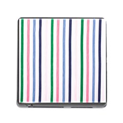 Stripes Pattern Abstract Retro Vintage Memory Card Reader (square 5 Slot)