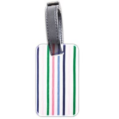 Stripes Pattern Abstract Retro Vintage Luggage Tag (two Sides)