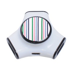 Stripes Pattern Abstract Retro Vintage 3-port Usb Hub