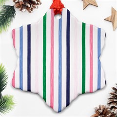 Stripes Pattern Abstract Retro Vintage Ornament (snowflake)