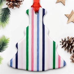 Stripes Pattern Abstract Retro Vintage Ornament (christmas Tree) 