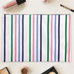 Stripes Pattern Abstract Retro Vintage Cosmetic Bag (xxl)