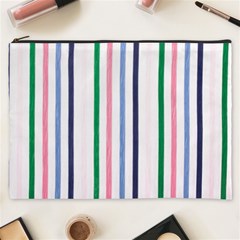 Stripes Pattern Abstract Retro Vintage Cosmetic Bag (xxxl)