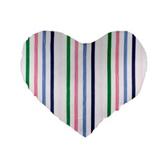 Stripes Pattern Abstract Retro Vintage Standard 16  Premium Heart Shape Cushions