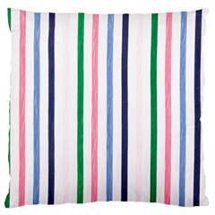 Stripes Pattern Abstract Retro Vintage Large Premium Plush Fleece Cushion Case (one Side)