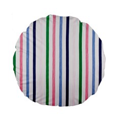 Stripes Pattern Abstract Retro Vintage Standard 15  Premium Flano Round Cushions