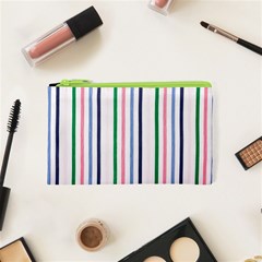 Stripes Pattern Abstract Retro Vintage Cosmetic Bag (xs)