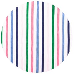 Stripes Pattern Abstract Retro Vintage Wooden Bottle Opener (round)