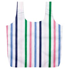 Stripes Pattern Abstract Retro Vintage Full Print Recycle Bag (xxl)