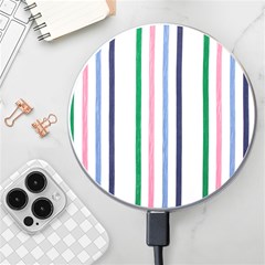 Stripes Pattern Abstract Retro Vintage Wireless Fast Charger(white)