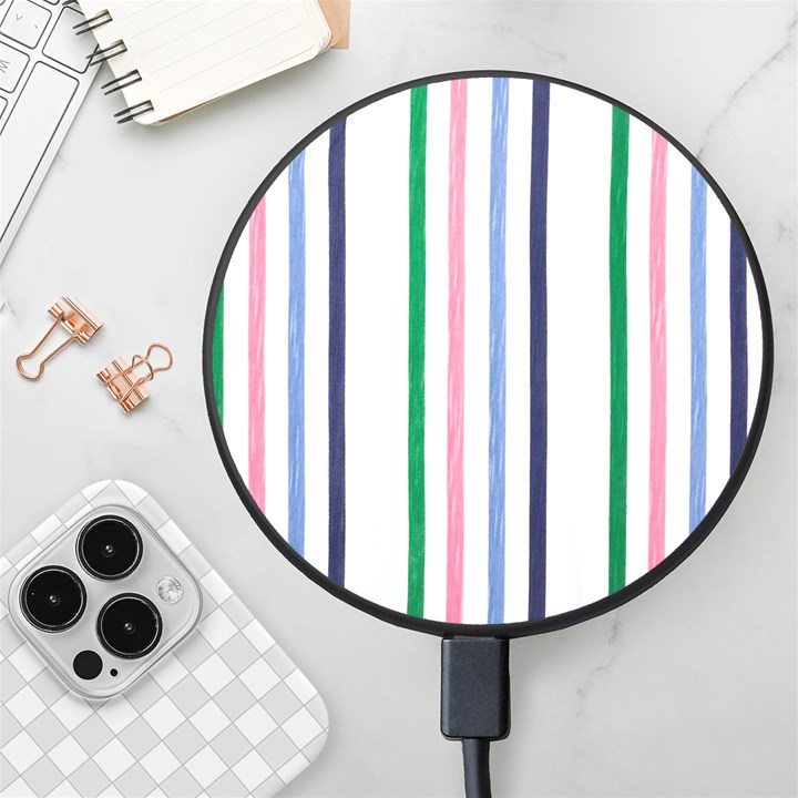 Stripes Pattern Abstract Retro Vintage Wireless Fast Charger(Black)