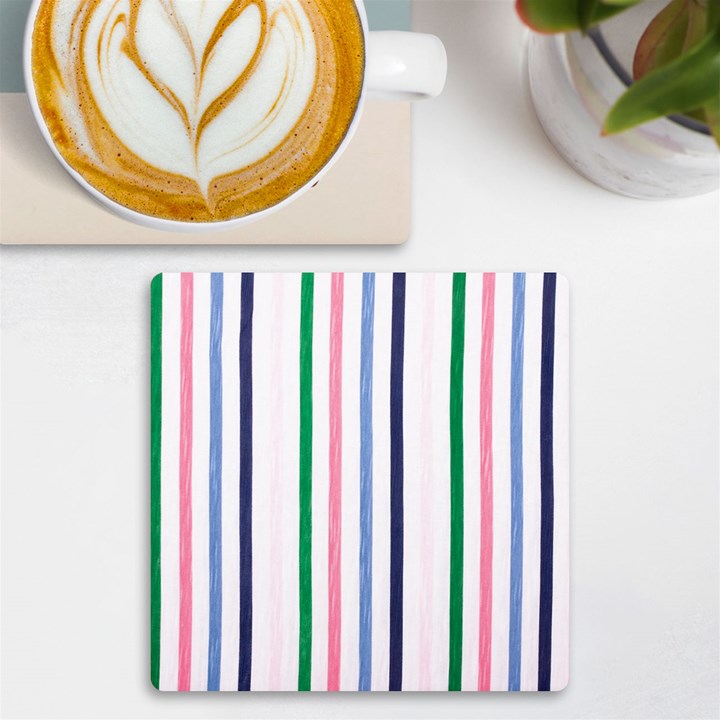 Stripes Pattern Abstract Retro Vintage UV Print Square Tile Coaster 