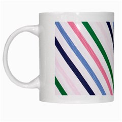 Retro Vintage Stripe Pattern Abstract White Mug