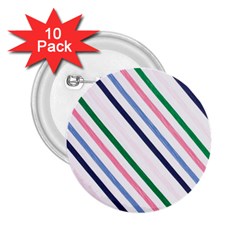 Retro Vintage Stripe Pattern Abstract 2 25  Buttons (10 Pack) 