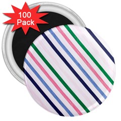 Retro Vintage Stripe Pattern Abstract 3  Magnets (100 Pack) by Maspions