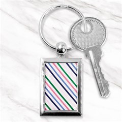 Retro Vintage Stripe Pattern Abstract Key Chain (rectangle)