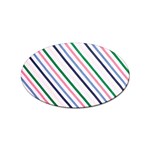 Retro Vintage Stripe Pattern Abstract Sticker (Oval) Front