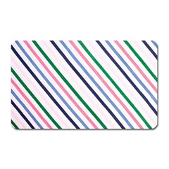 Retro Vintage Stripe Pattern Abstract Magnet (rectangular) by Maspions