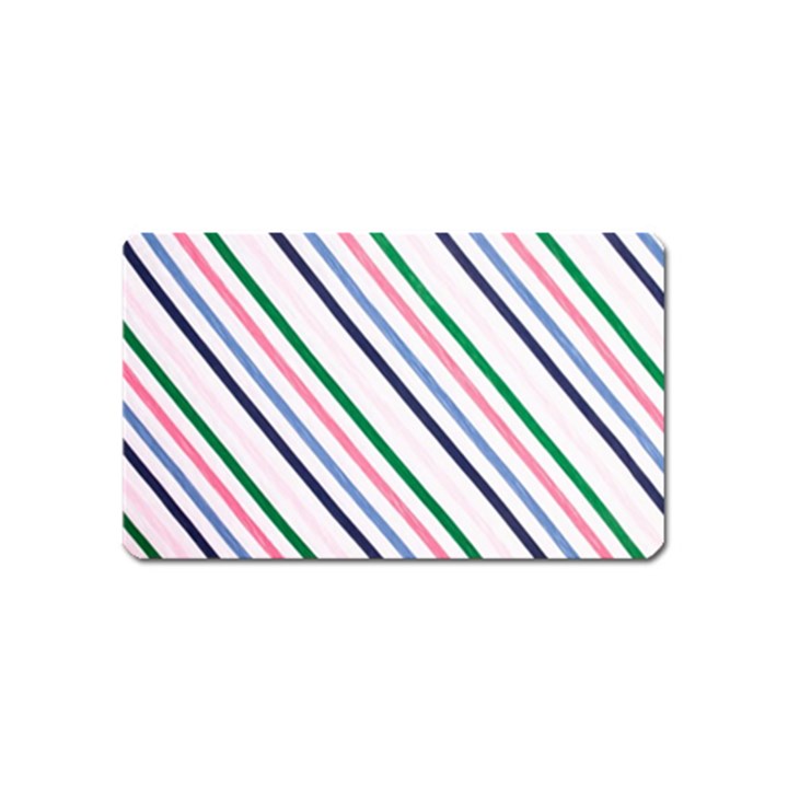 Retro Vintage Stripe Pattern Abstract Magnet (Name Card)