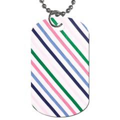 Retro Vintage Stripe Pattern Abstract Dog Tag (two Sides)