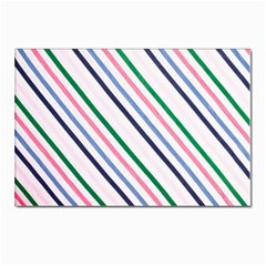 Retro Vintage Stripe Pattern Abstract Postcard 4 x 6  (pkg Of 10) by Maspions