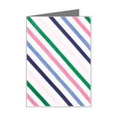 Retro Vintage Stripe Pattern Abstract Mini Greeting Card