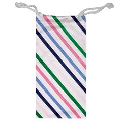 Retro Vintage Stripe Pattern Abstract Jewelry Bag by Maspions