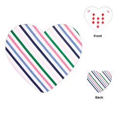 Retro Vintage Stripe Pattern Abstract Playing Cards Single Design (heart)