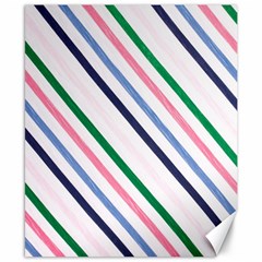 Retro Vintage Stripe Pattern Abstract Canvas 8  X 10  by Maspions