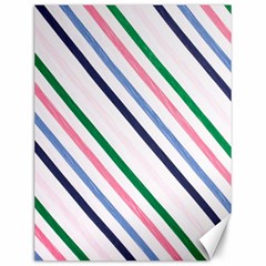 Retro Vintage Stripe Pattern Abstract Canvas 12  X 16  by Maspions