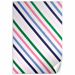 Retro Vintage Stripe Pattern Abstract Canvas 12  X 18  by Maspions