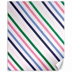 Retro Vintage Stripe Pattern Abstract Canvas 16  X 20  by Maspions