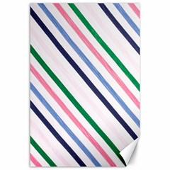 Retro Vintage Stripe Pattern Abstract Canvas 24  X 36  by Maspions