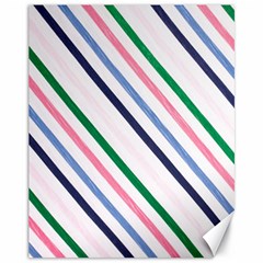 Retro Vintage Stripe Pattern Abstract Canvas 11  X 14 