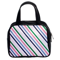 Retro Vintage Stripe Pattern Abstract Classic Handbag (two Sides)