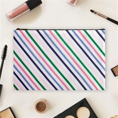 Retro Vintage Stripe Pattern Abstract Cosmetic Bag (large)