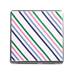 Retro Vintage Stripe Pattern Abstract Memory Card Reader (square 5 Slot)