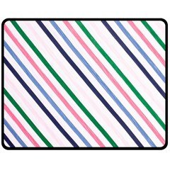 Retro Vintage Stripe Pattern Abstract Fleece Blanket (medium)